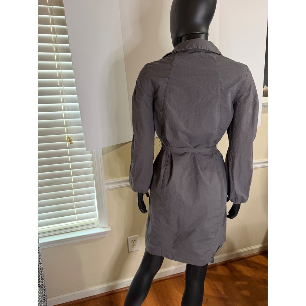 COS Grey Cotton Belted Shirt Dress Long Puff Sleeve Minimalist EU 34 US 4 - Picture 4 of 16